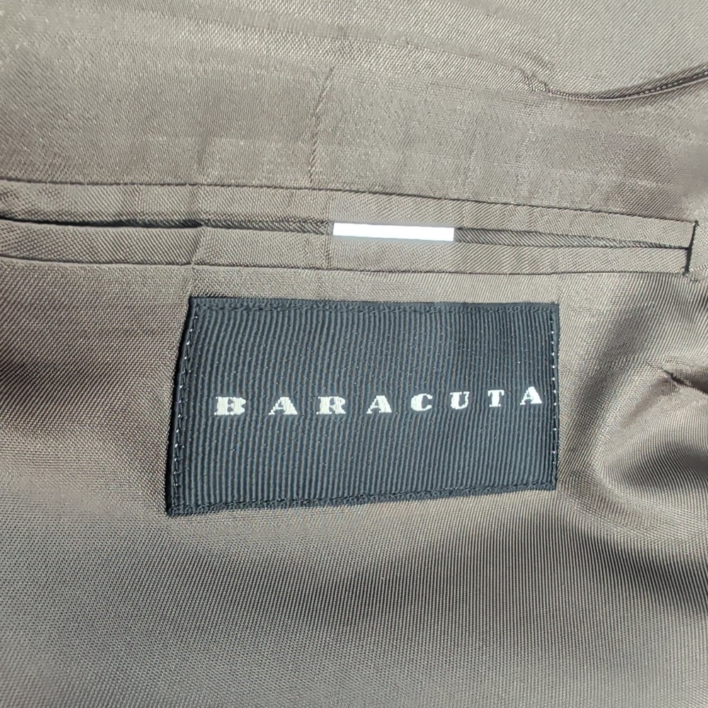 Baracuta Three Button Front Notch Collar Houndstooth Suit Coat Brown Size 50 L‎ - Picture 4 of 7